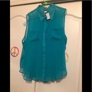 Collared Button Down High Low